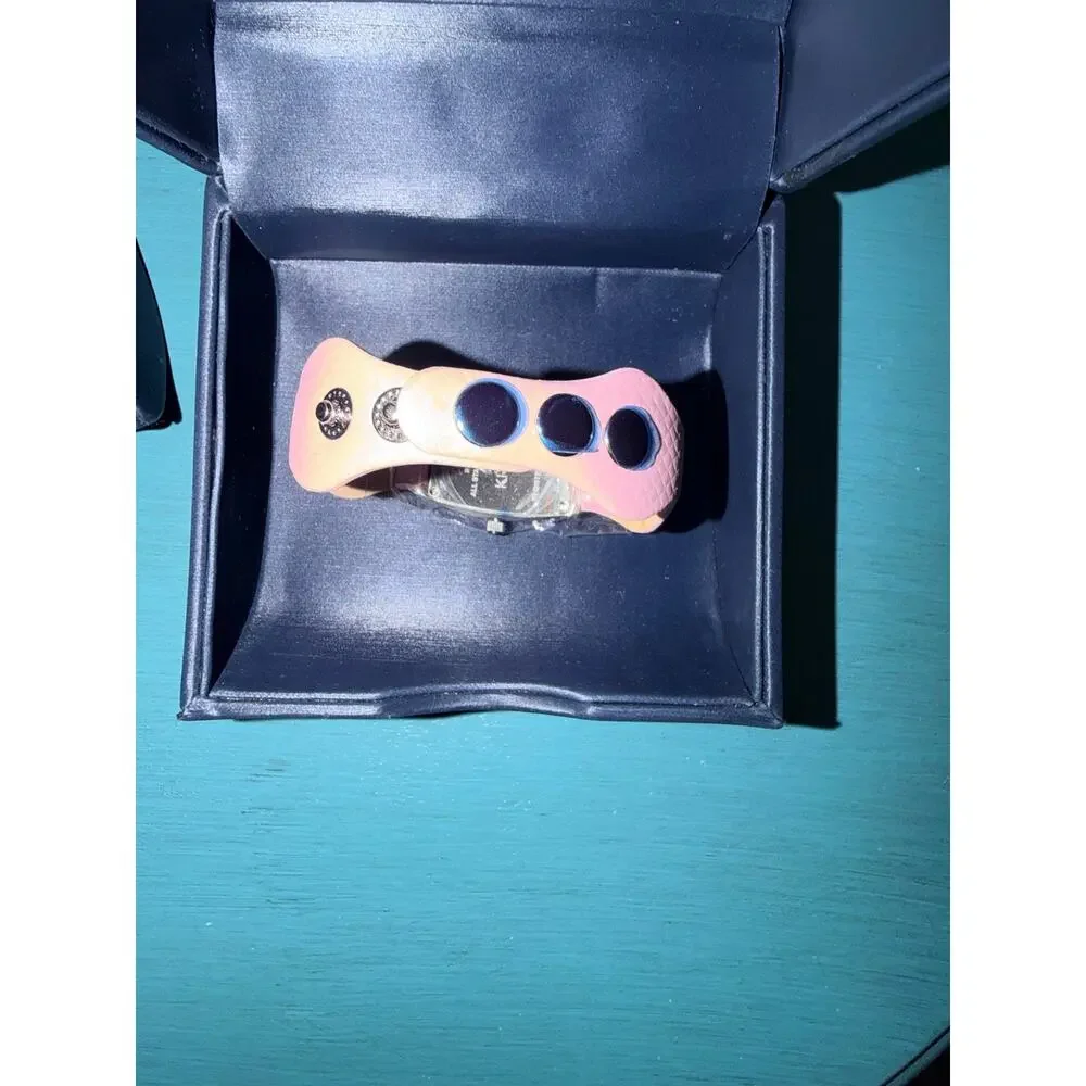 Vintage Y2K Krizia pink and silver watch New
